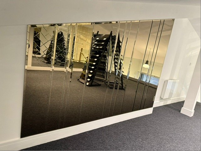 Glass partition display Manchester showroom